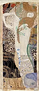Freundinnen (Wasserschlangen I) by Gustav Klimt
