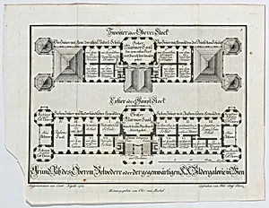 Grundriss des Oberen Belvedere in Wien