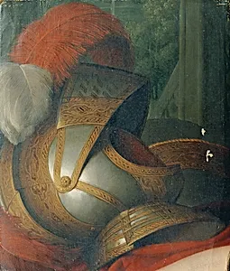 Helm und Rundschild by Peter Krafft