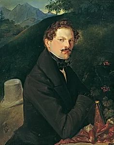 Herrenbildnis in Landschaft
