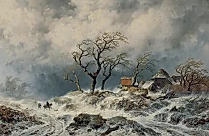 Holländische Winterlandschaft (Schneewehen)