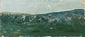 Hügellandschaft mit Mondsichel