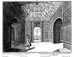 Inneres eines Pavillons im "Kleinen Garten" by Salomon Kleiner