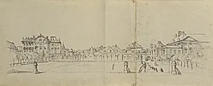 Josefstädter Glacis mit Palais Trautson by Peter Krafft