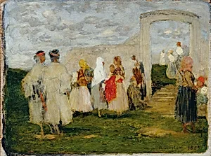 Kirchgang in Lundenburg