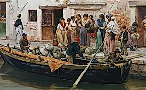 Kürbisverkäufer in Chioggia