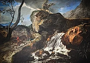 Landschaft mit Überfall