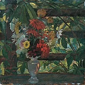 Laube mit Blumen