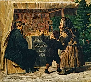Lebzelterstand auf dem Weihnachtsmarkt