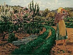Mädchen im Obstgarten
