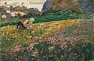 Mädchen in der Blumenwiese