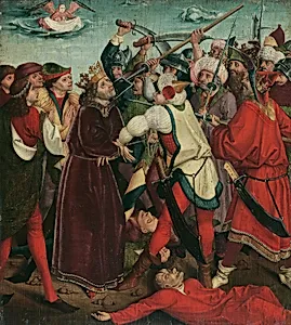 Martyrium des hl. Oswald in der Schlacht