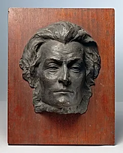 Maske von Adam Mickiewicz by Stanislaw Roman Lewandowski
