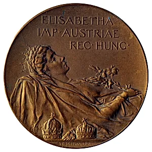 Medaille anlässlich des Todes von Kaiserin Elisabeth