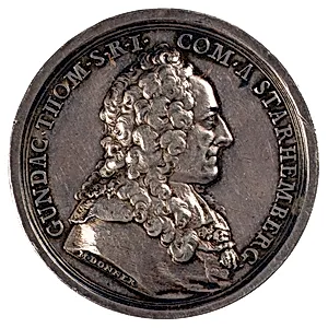 Medaille auf Gundacker Thomas Graf Starhemberg anlässlich seines Todes
