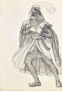 Morgenländischer Prinz in Anbetungspose by Franz Bauer