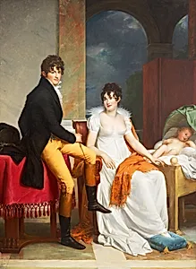 Moritz Christian Reichsgraf von Fries mit seiner Frau Maria Theresia Josepha, geb. Prinzessin Hohenlohe-Waldenburg-Schillingsfürst, und dem Sohn Moritz