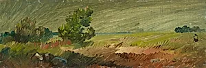 Niedersächsische Landschaft by Wilhelm Busch