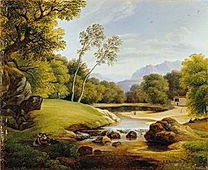 Paar in Landschaft
