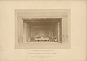 Passionsspiel von Ober-Ammergau - Christus hält mit seinen Jüngern das letzte Abendmahl by Johannes Bernhard