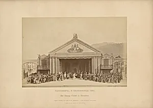 Passionsspiel von Ober-Ammergau - Der Einzug Christi in Jerusalem by Johannes Bernhard