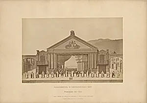 Passionsspiel von Ober-Ammergau - Proscenium mit Chor by Johannes Bernhard