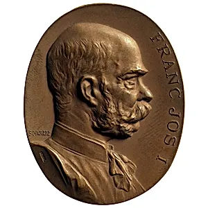 Plakette mit dem Bildnis von Kaiser Franz Joseph I.