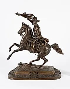 Reiterstatuette des Erzherzog Carl mit Fahne