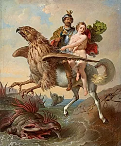 Rüdiger und Angelica (Studie zu "Rüdiger und Angelica") by Peter Krafft