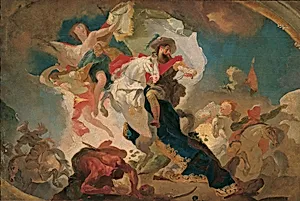 Sieg des heiligen Jakob von Compostela über die Sarazenen in der Schlacht von Clavijo