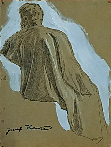 Sitzender Mann (Draperiestudie)