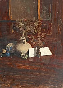 Stillleben mit Disteln