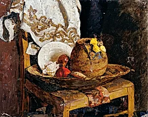 Stillleben mit Krug und Früchten