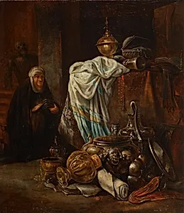 Stillleben mit Orientalia und Metallgefäßen