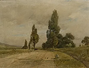 Straße bei Deutsch-Altenburg am Fuß des Türkenhügels