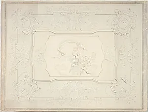 Stuckdecke im Speisesaal des Unteren Belvederes by Peter Krafft