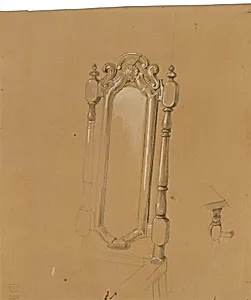 Studie einer Sessellehne by Peter Krafft