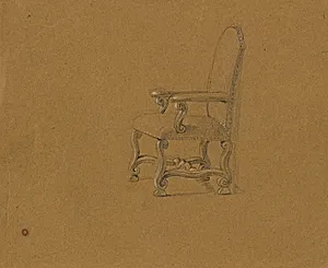 Studie eines Armstuhles by Peter Krafft