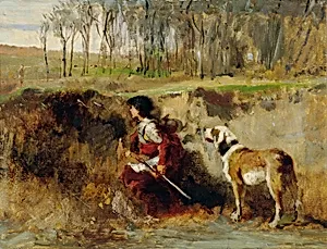 Studie Ritter mit Hund