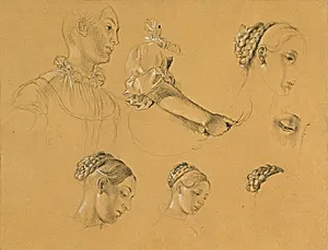 Studie zu "Hermann und Dorothea im Weinberg" by Peter Krafft