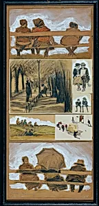 Studien aus dem Park (7 Skizzen) by Josef Wawra