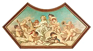 Teil eines Deckengemäldes (Allegorie der Musik - Heilige Cäcilie)