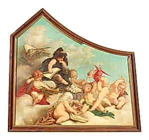 Teil eines Deckengemäldes (Putten-Allegorien)