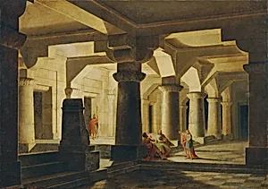 Tempelraum bei Nacht (Josef im Kerker, die Träume auslegend) by Stefan Dolliner
