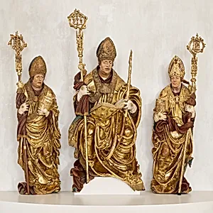 Thronender hl. Blasius mit den Heiligen Rupert und Maximilian