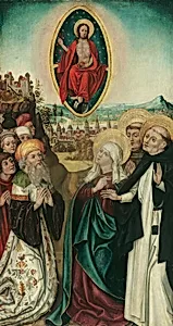 Vision des hl. Dominikus von Christus mit den drei Lanzen