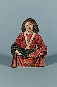 Vorhang haltender Engel