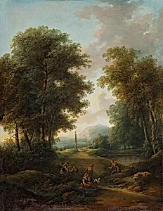 Waldlandschaft mit Bildstock