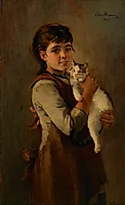 Zwei Kätzchen by Elisa Baronin von Ransonnet-Villez-Nemes