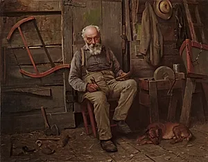 A Builder of Boats by John George Brown (American, 1831–1913)